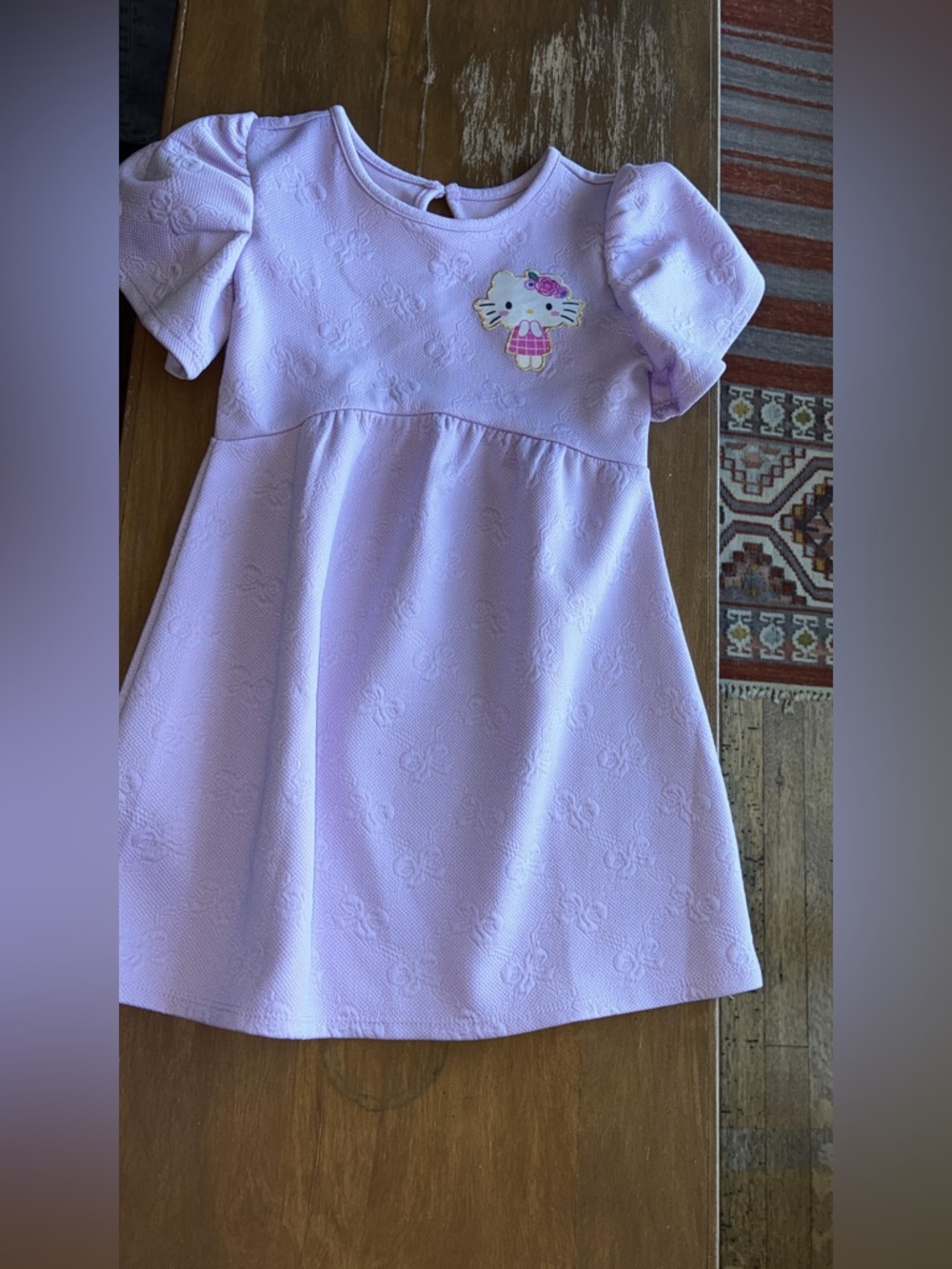 Hello Kitty Lilac Puff-Sleeve Kids Dress